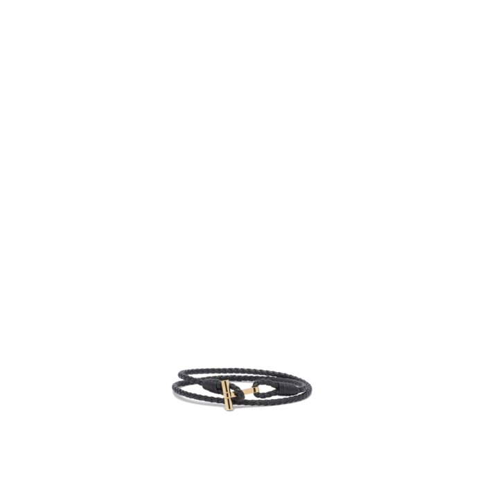 TOM FORD Woven レザー ブレスレット 人気 TOM FORD Braided Leather Bracelet | Black | FARFETCH