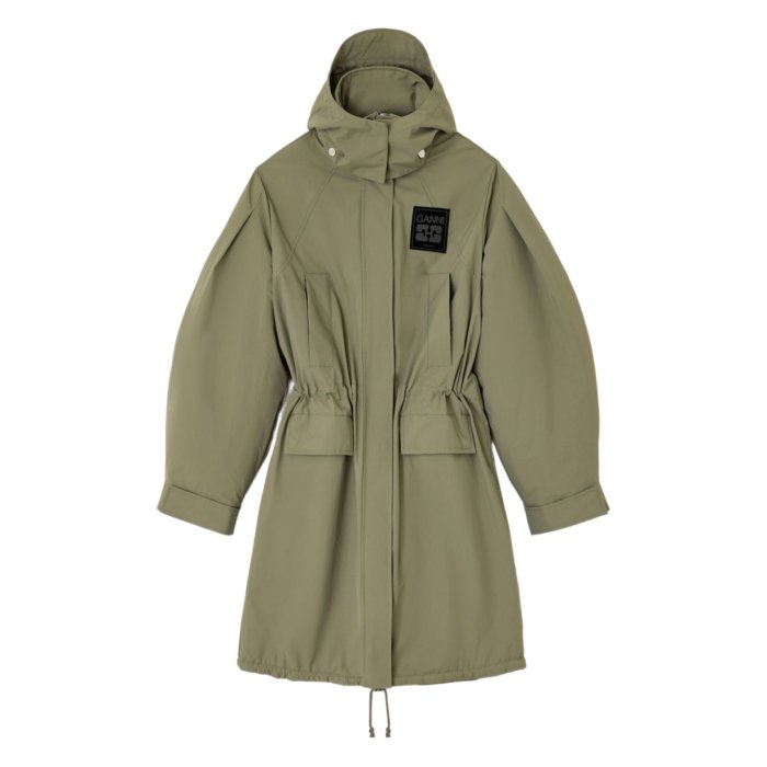 GANNI ガニー パデッド ロングコート GANNI ガニー リップストップ キルティング ロングコート (Ganni