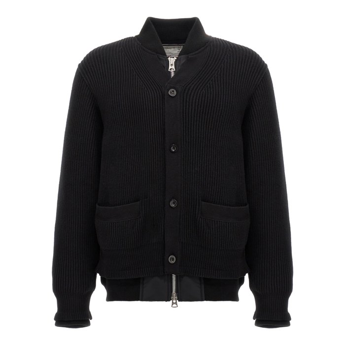 sacai サカイ ネイビー ジッパーカーディガン sacai サカイネイビー