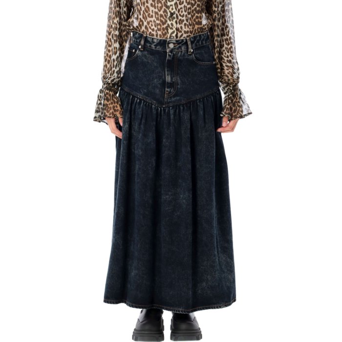 楽天市場】GANNI ガニー ロングスカート Cotton Poplin Maxi Flounce