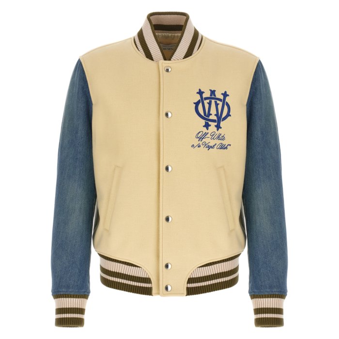 楽天市場】【完売】オフホワイト OFF-WHITE メンズ LEATHER VARSITY
