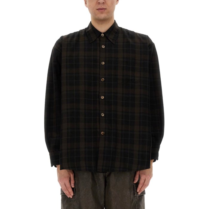 OUR LEGACY アワーレガシー メンズシアーシャツ コットンリネン 48 OUR LEGACY アワーレガシー メンズシアーシャツ コットンリネンM