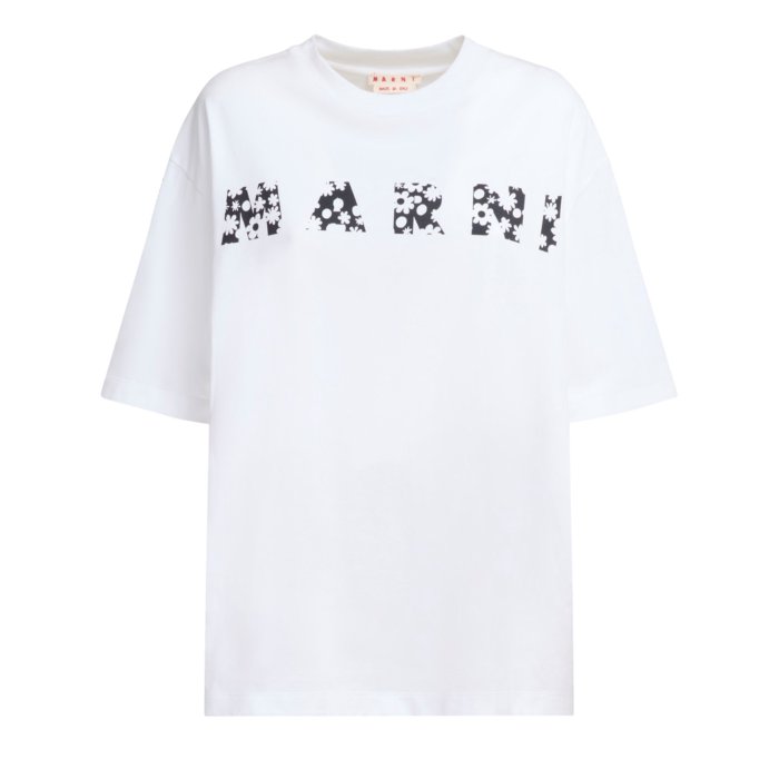 Marni Tシャツ 38 MARNI マルニ Oversized Logo T-Shirt Tシャツ 半袖 オーバー
