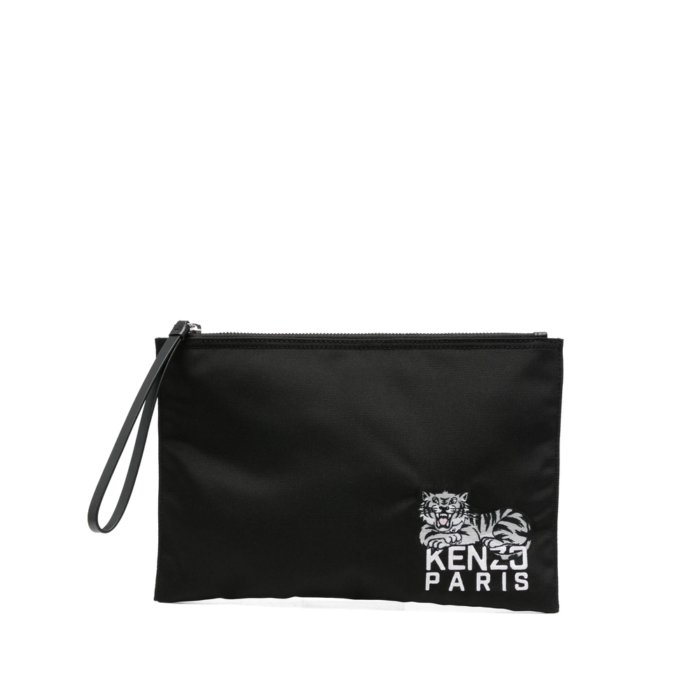 ケンゾー EYE ロゴ クラッチバッグ ポーチ ネイビー レザー KENZO org.jpg