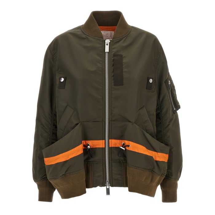 ジャケット・アウター Sacai 22aw knit bomber jacket sacai Black & Khaki Mix Knit Bomber Jacket Sacai