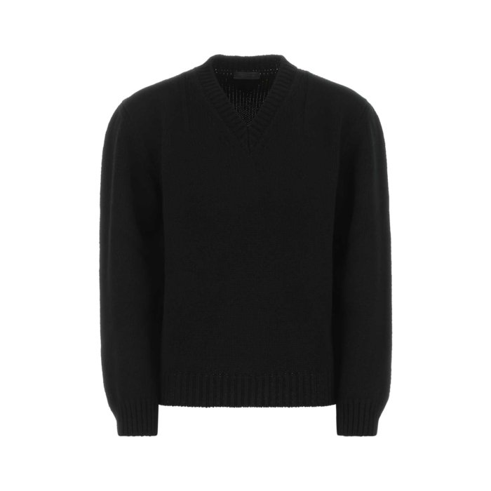 PRADA プラダ カーディガン ブラック 黒 ウール ニット 50 中古・古着通販】PRADA (プラダ) カシミヤ ニットカーディガン