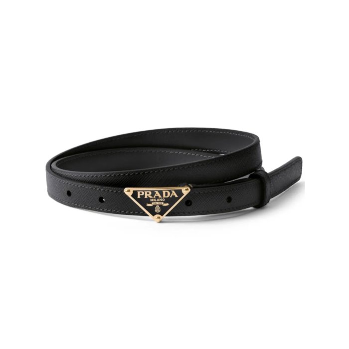 美品 プラダ PRADA リボン　エナメル　ナロー ベルト 黒 1C5076 2 美品 プラダ PRADA リボン エナメル ナロー ベルト 黒 1C5076 2
