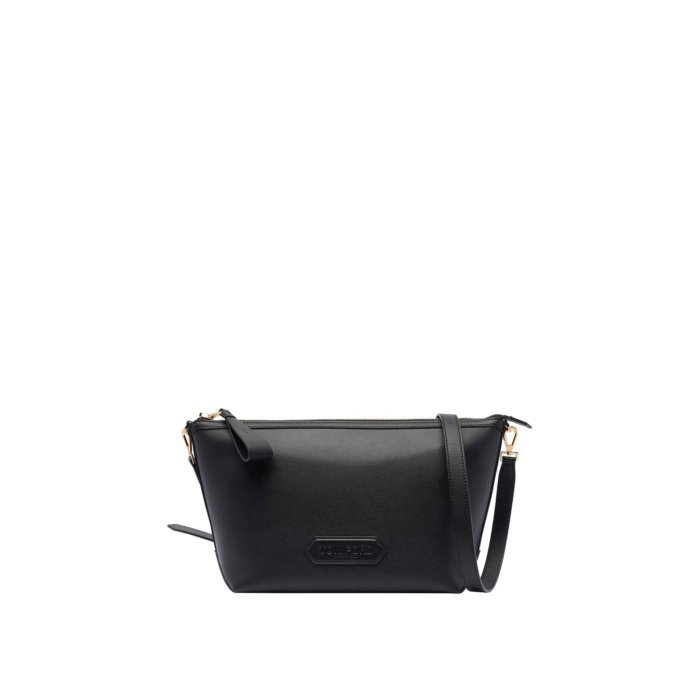 TOM FORD トムフォード クラッチバッグ TOM FORD (トムフォード) レザー ゴールドジップ ボディバッグ