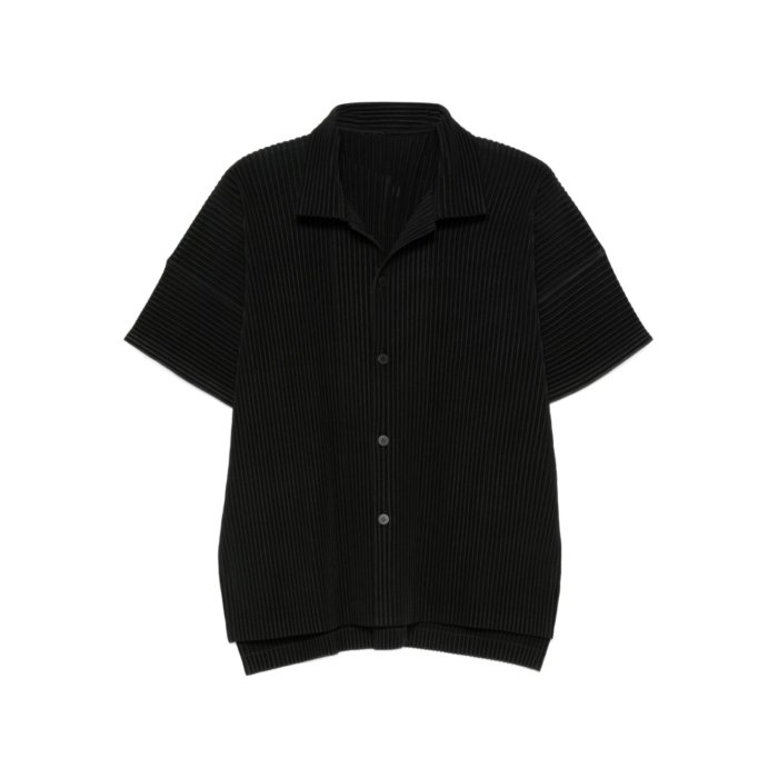 Tシャツ・カットソー HOMME PLISSE' ISSEY MIYAKE Men T-shirt Black HP56JK520 15 Homme Plissé Issey Miyake Basic pleats t-shirt | BLACK