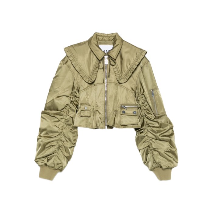 楽天市場】GANNI ガニー ジャケット Check Suiting Cropped Blazer