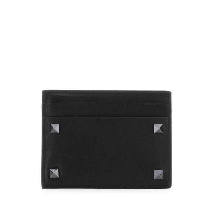 ヴァレンティノ VLTN ロゴ 二つ折り財布 コンパクトウォレット VALENTINO ヴァレンティノ ロゴ 二つ折り財布（小銭入れあり） レザー