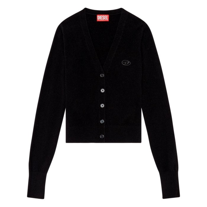 新品 DIESEL m-anchor-a BLACK リブニット トップス S M-ANCHOR-A プルオーバーニット｜ブラック｜ウィメンズ｜DIESEL