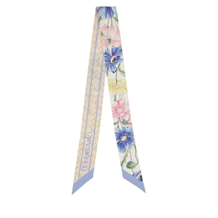 ヴィンテージ♡SalvatoreFerragamo♡花柄スカーフ♡バッグハンドル ヴィンテージ♡SalvatoreFerragamo♡花柄スカーフ♡バッグ