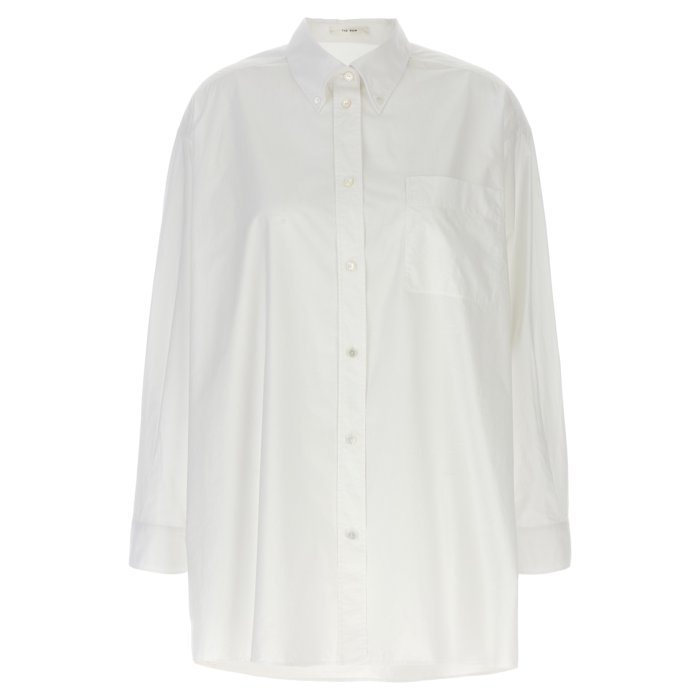 THE ROW オーバーサイズ シャツ ホワイト LUKA SHIRT ザロウ THE ROW ザ ロウ オーバーサイズ シャツ/LUKA SHIRT レディース