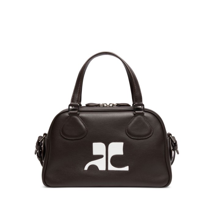 courreges✨クレージュ アクセサリーポーチ ハンドバッグ ロゴ 楽天市場】Courreges クレージュ ハンドバッグ Leather Bowling