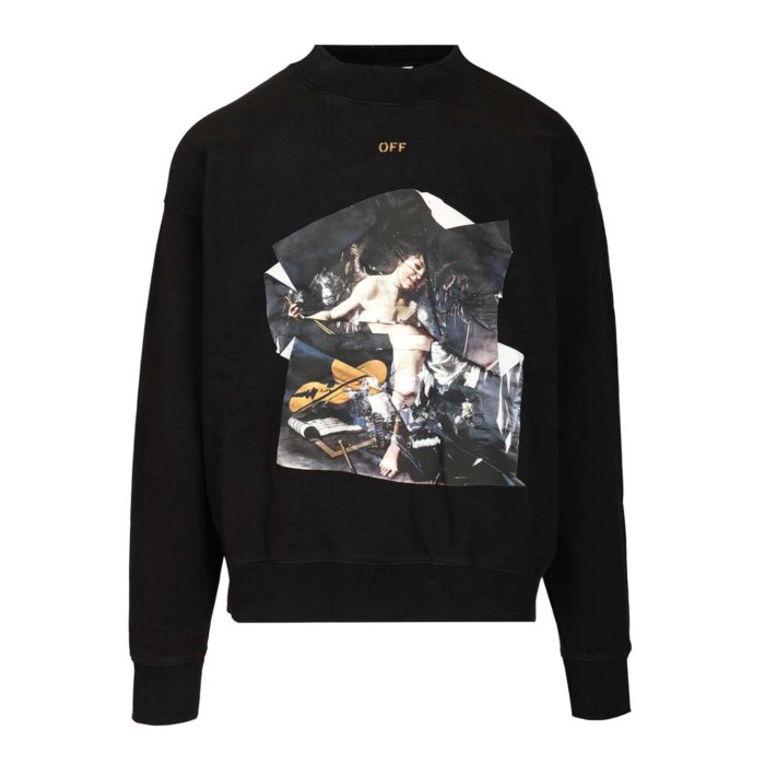 楽天市場】オフホワイト OFF-WHITE DIAG BRUSHED KNIT CREWNECK BLACK