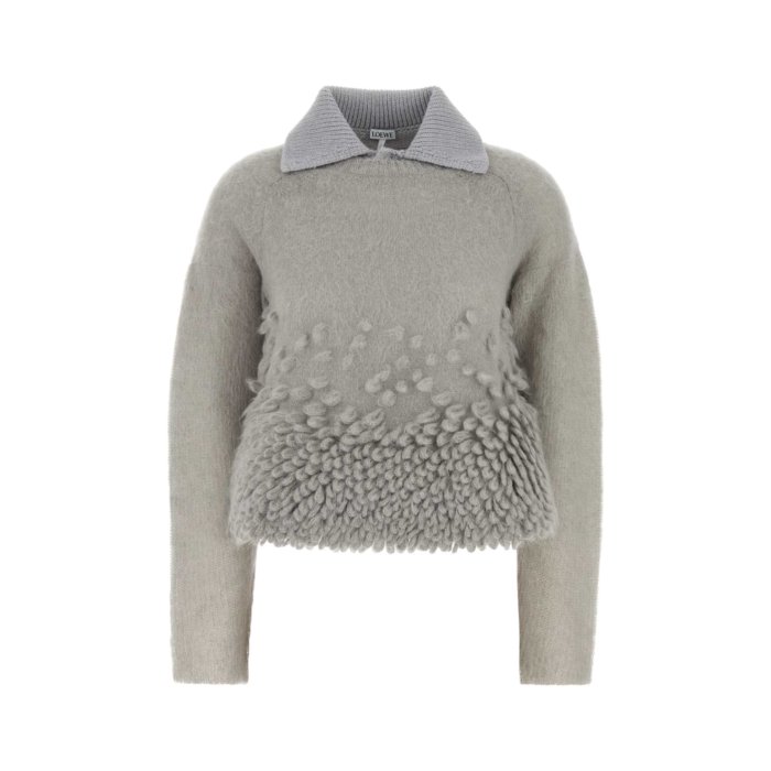 ロエベ　LOEWE ウール　カーディガン　ドライバーズニット　ベージュ　48 LOEWE(ロエベ) ウールニットカーディガンS3298140SM S3298140SM