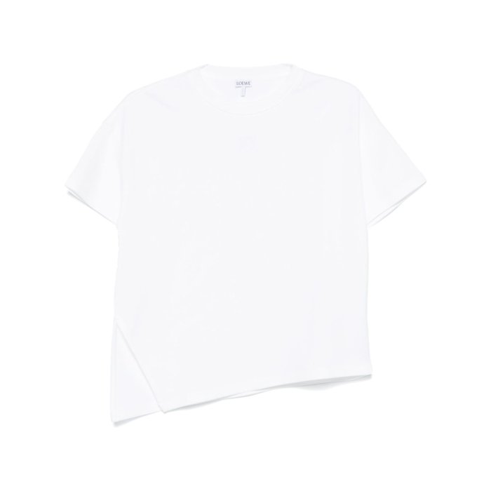 ロエベ　Tシャツ LOEWE (ロエベ) 胸ロゴ刺繍 クルーネック 半袖 Tシャツ