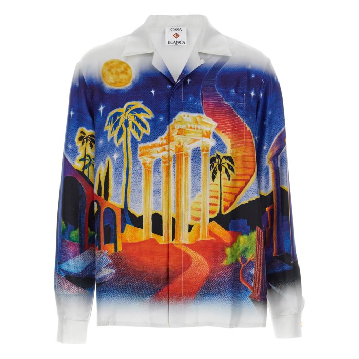 L 22AW Casablanca カサブランカ シルク長袖シャツ 楽天市場】CASABLANCA／カサブランカ／LONG SLEEVE SILK SHIRT