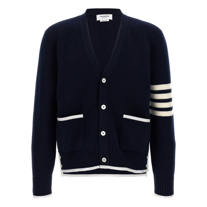 THOM BROWNE トムブラウン トリコロール カーディガン 厚手 THOM BROWNE トムブラウン トリコロール カーディガン 厚手