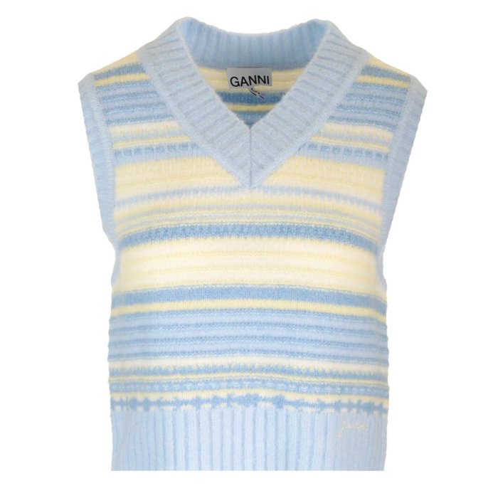 楽天市場】GANNI ガニー ニットベスト Graphic V-neck Vest K1776 2562