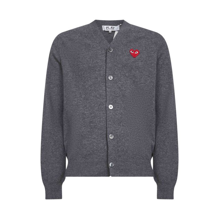 PLAY グレー ニットカーディガン ハート刺繍 楽天市場】【COMME des GARCONS】コムデギャルソン PLAY プレイ
