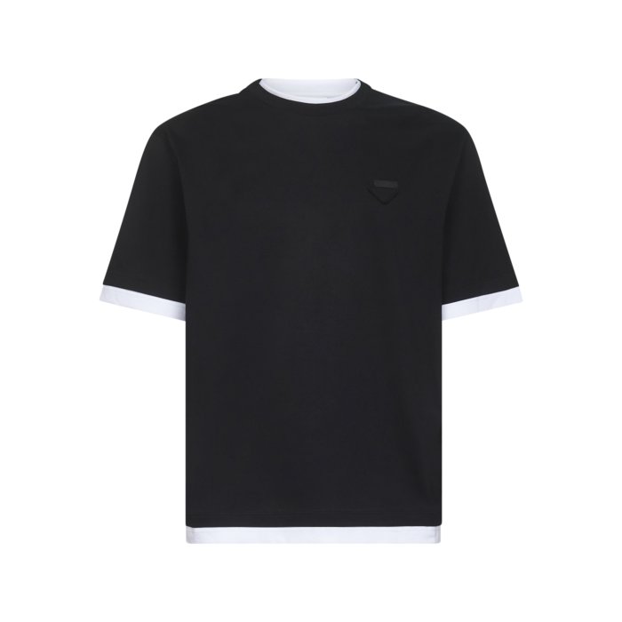 ★極美品★ PRADA Tシャツ ブラック　サイズL ブラック コットン Tシャツ | PRADA