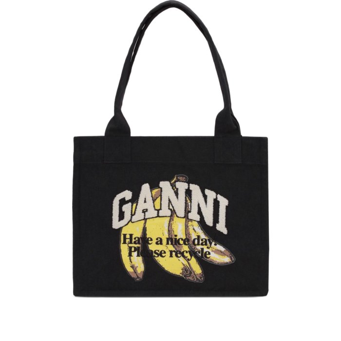 Ganni ◆ Large Easy Shopper Animal Print bag【 残りわずか】 GANNI Women's Large Easy Shopper Print in Leopard GANNI