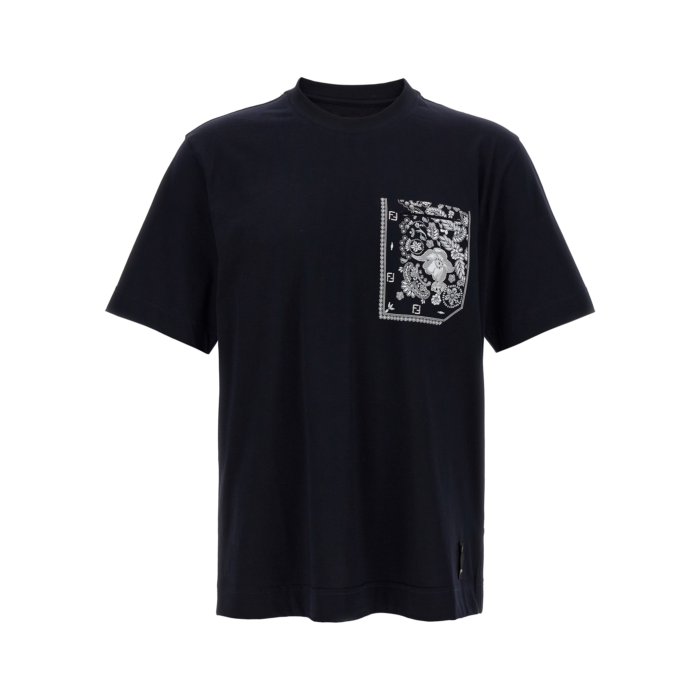 【美品】2021年製 FENDIオーバーサイズ ドッキング Tシャツ カットソー 400382_1.jpg