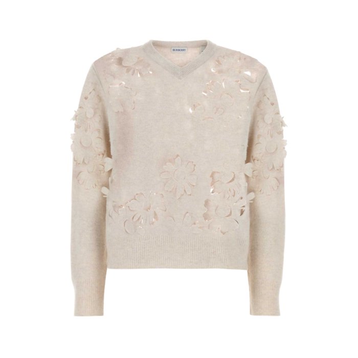 Burberry セーター EKD ウールカシミア セーター (オフホワイト) - ウィメンズ, ウール