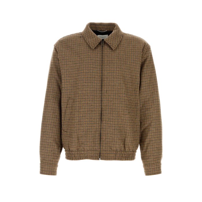 10515サンローラン☆刺繍ロゴ人気カラーボンバージャケット　切り替え 10515サンローラン☆刺繍ロゴ人気カラーボンバージャケット 切り替え