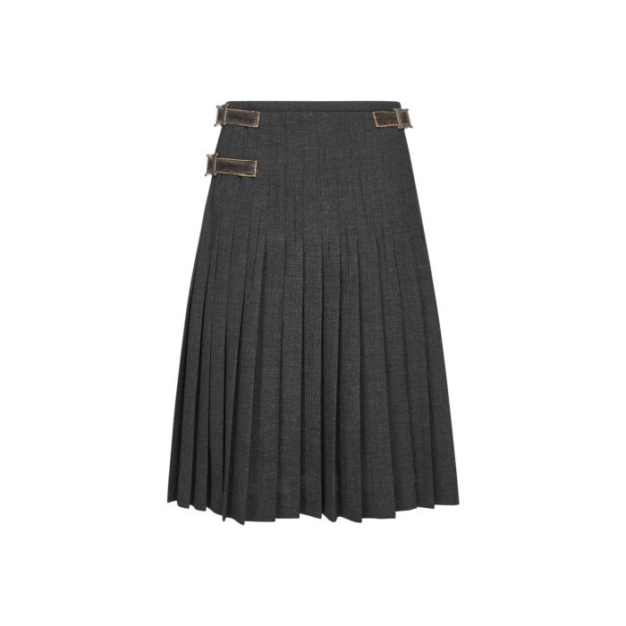 楽天市場】PRADA プラダ タグ付き チェック柄 シルク フレア ひざ上丈