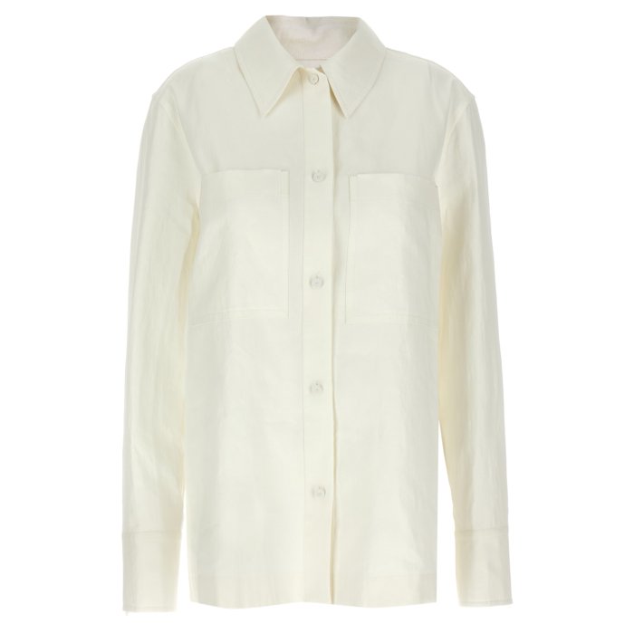 【正規品】JIL SANDER コットンブラウス　ホワイト 34 JIL SANDER | HEAVY COTTON SHIRT