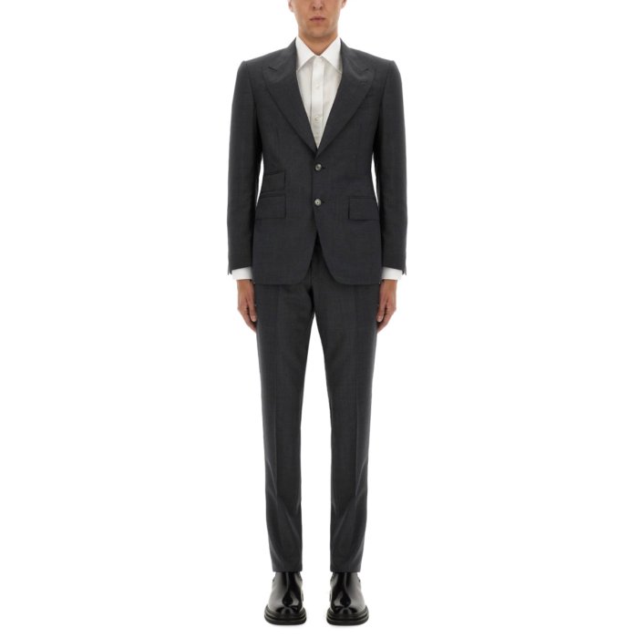 ナーチャン TOM FORD ブラック スリーピーススーツ TOM FORD シングルスーツ | ブラック | FARFETCH JP