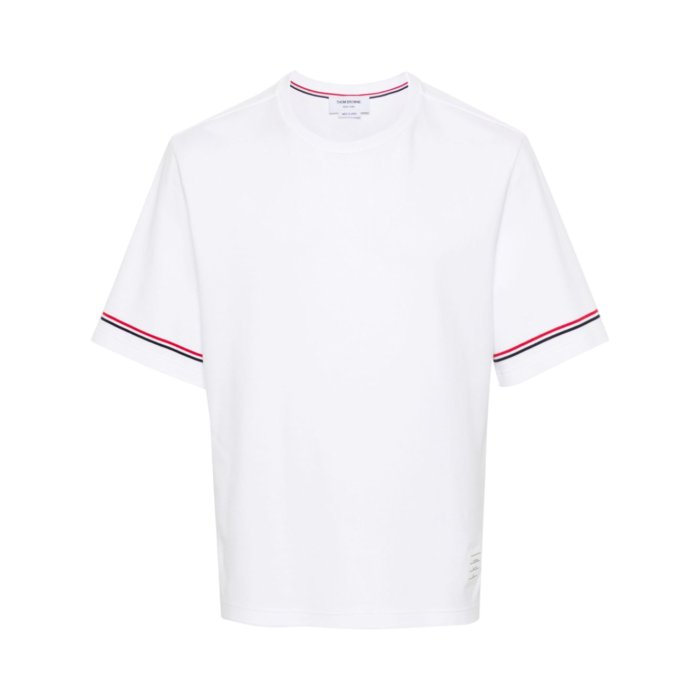 【関税・送料込】THOM BROWNE 半袖Tシャツ 楽天市場】トム ブラウン ストライプ Tシャツ 紺色 ネイビー