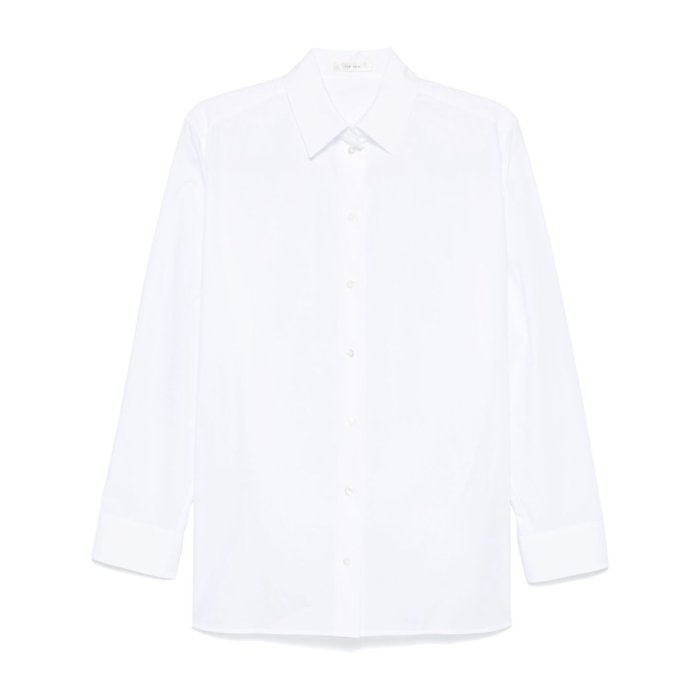 THE ROW オーバーサイズ シャツ ホワイト LUKA SHIRT ザロウ Luka Shirt White in Cotton and Cashmere – The Row