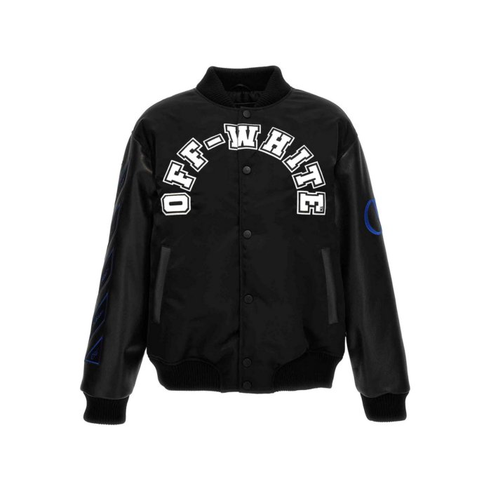 楽天市場】【完売】オフホワイト OFF-WHITE メンズ LEATHER VARSITY