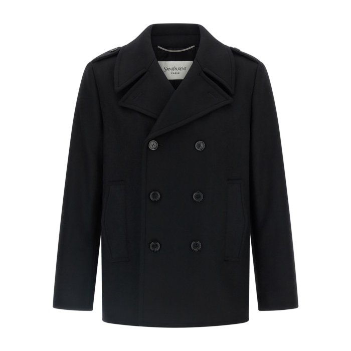 【極美品】Yves Saint Laurent ウールコート ブラック L 楽天市場】【サンローラン】SAINTLAURENT メンズ ウール ダブルコート