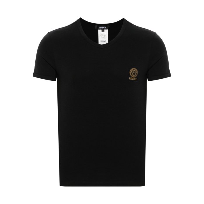 Tシャツ・カットソー VERSACE Men T-shirt Black 10125451A09028 1B000 1978 Re-Edition Logo T-Shirt Black | VERSACE US