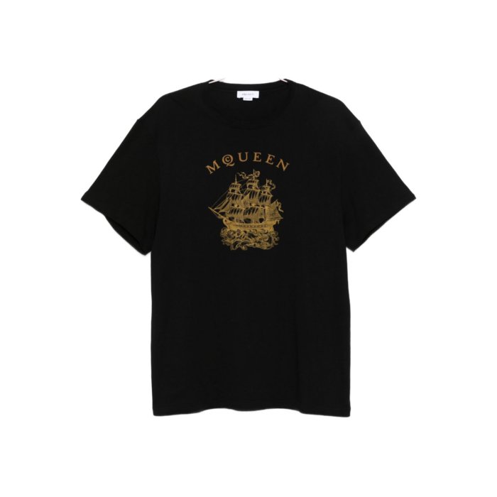 ALEXANDER McQUEEN ブラック 鳥プリント 長袖シャツ ALEXANDER McQUEEN ブラック 鳥プリント 長袖シャツ