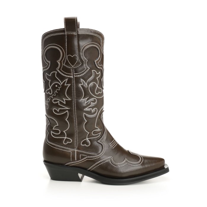 GANNI ガニー ロングブーツ High Chelsea Boot S1922 Black Knee-High Chelsea Boots | GANNI FI