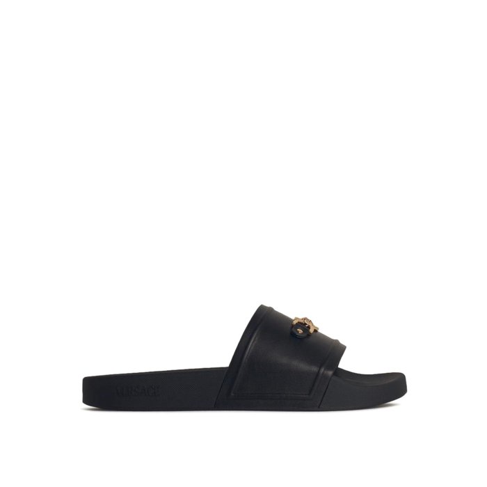 関税込 VERSACE ヴェルサーチ メドゥーサ スライド サンダル 黒 楽天市場】VERSACE ヴェルサーチ サンダル SLIDES GOMMA 1008733