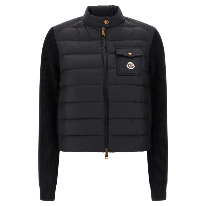 yasu gumiさん限定最終値下げ　 モンクレール　カーディガン AMBIDEX Store △数字刺繍 クルーカーディガン(F クロ): l