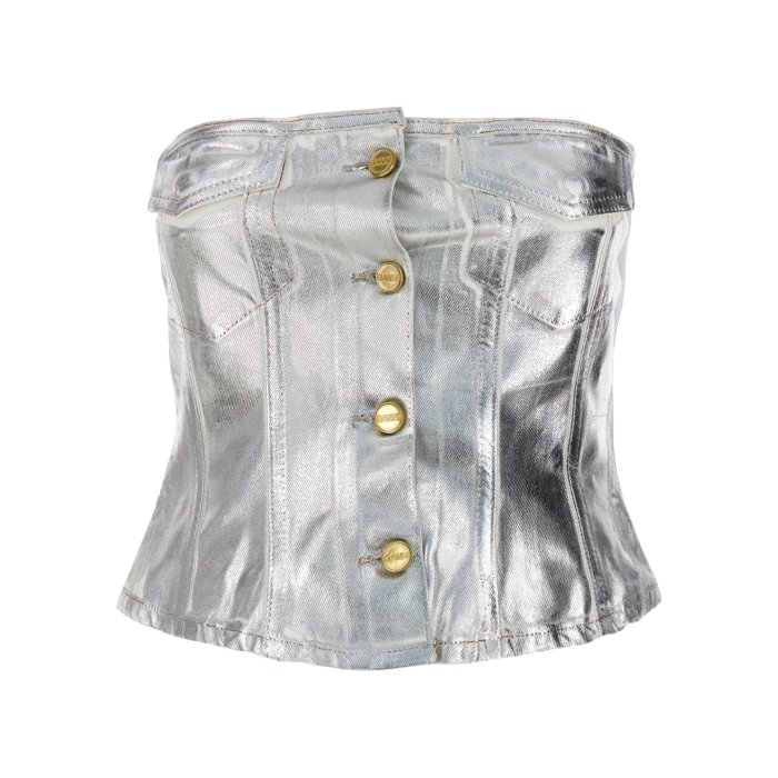 楽天市場】GANNI ガニー ビスチェ Velvet Crochet Bandeau Strap Top