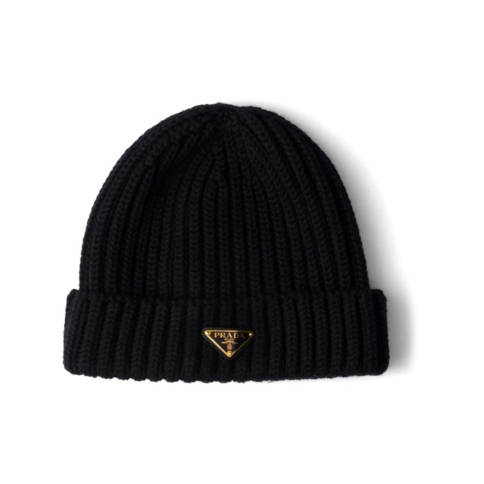 プラダ　ビーニー Prada White Polyester Beanie Hat | italist