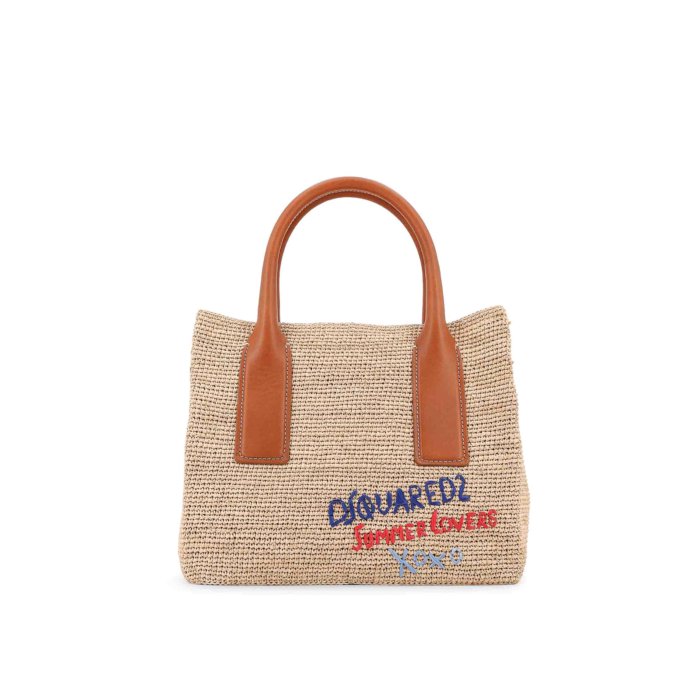 DSQUARED2 ディースクエアード　スタッズミニ革ポシェットバッグ小物 DSQUARED2 ディースクエアード 23SS ミニ ロゴ クロス レザー