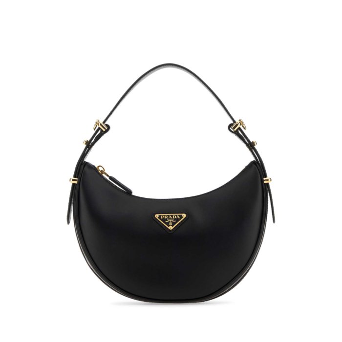 PRADA ハンドバッグ　ブラック PRADA ブラックレザー ハンドバッグ