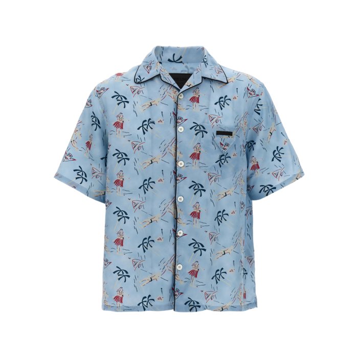 楽天市場】PRADA プラダ デニム 半袖シャツ Denim Short Sleeve Shirt