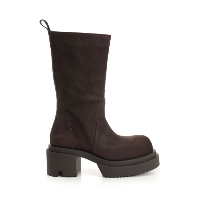 【Rick Owens】Sportans プラットフォーム オーバーニーブーツ Rick Owens プラットフォーム ブーツ | グレー | FARFETCH JP