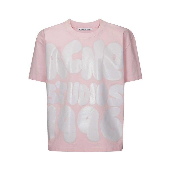 (アクネ) ACNE STUDIOS ロゴ Tシャツ CL0196 Acne Studios - ロゴTシャツ - リラックスフィット - ダスティ